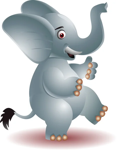 Grappige olifant cartoon — Stockvector