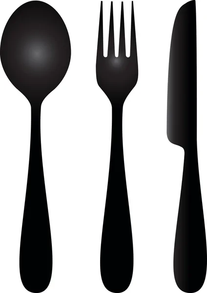 Spoons, forks, and knifes — Stock Illustration Spoons, forks, and knifes Royalty Free Stock Vectors