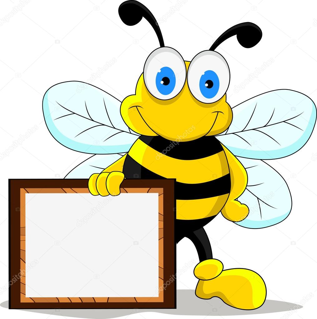 Happy bee cartoon