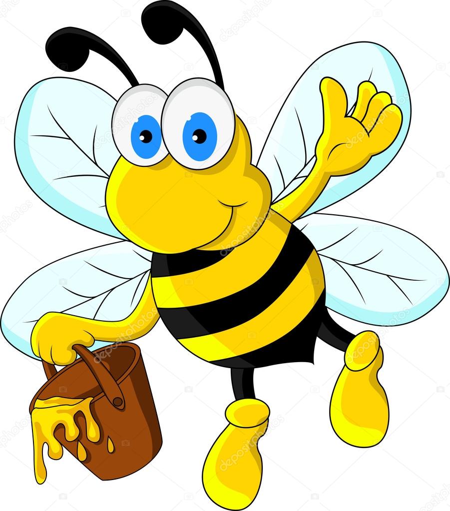 Happy bee cartoon