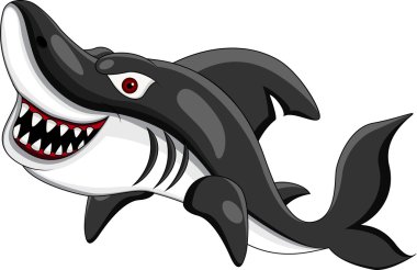 köpekbalığı karikatür gülümseyen