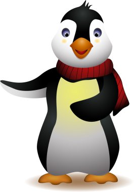 Cute penguin cartoon clipart