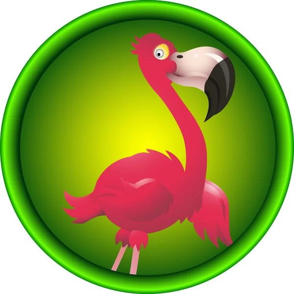 Niedliche Flamingo-Karikatur — Stockvektor