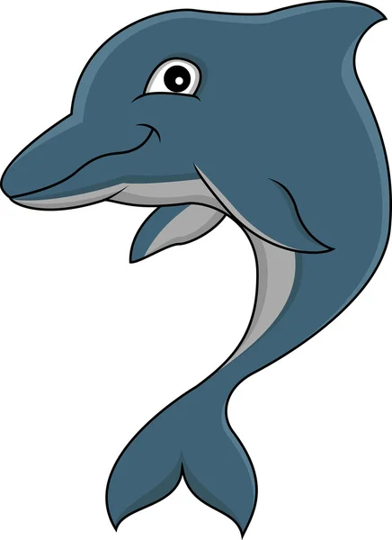 Desenho animado de golfinho engraçado —  Vetores de Stock