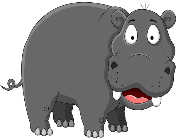 Dibujos animados hipopótamo — Archivo Imágenes Vectoriales