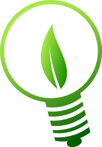 Lámpara verde símbolo — Vector de stock