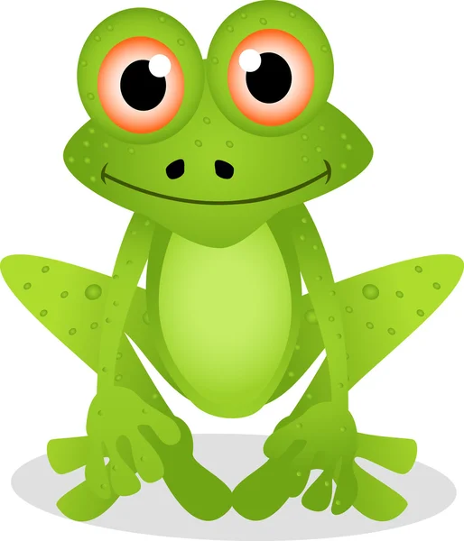 Funny frog cartoon — Stock Vector