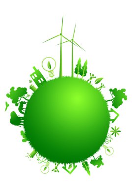 Yeşil dünya çizimi