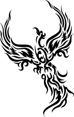 efsanevi phoenix kuş dövmesi