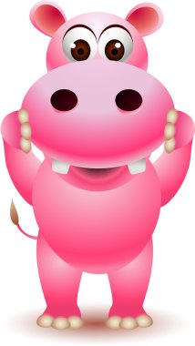 sevimli hippo karikatür