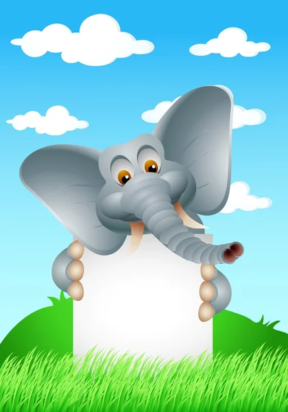大象卡通空白符号 — 图库矢量图片