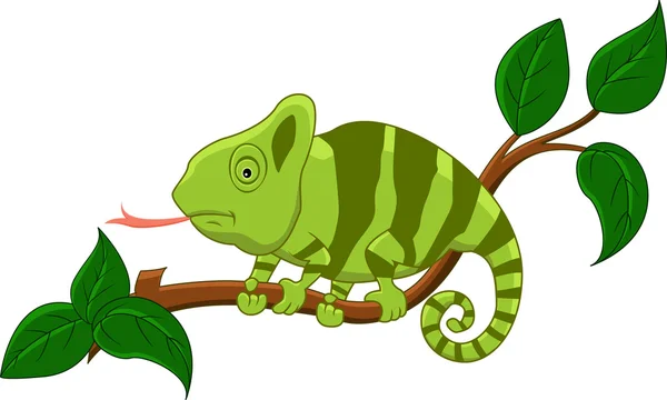 Cute cartoon chameleon — Stockvector