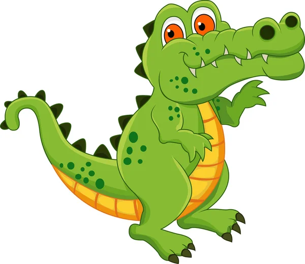 Schattig krokodil cartoon — Stockvector