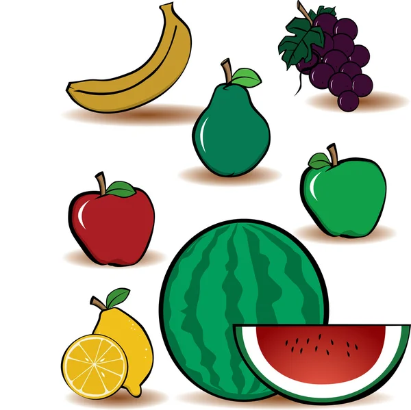 Kind fresh fruit — Stock Vector