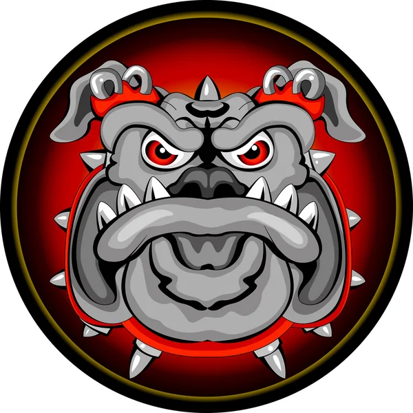 Bulldog mascotte hoofd — Stockvector