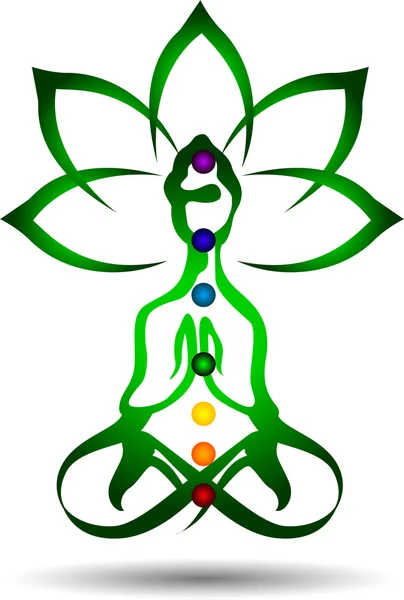 Yoga lotus icon — Vector de stoc