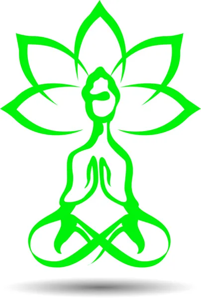 Yoga-Lotus-Symbol — Stockvektor