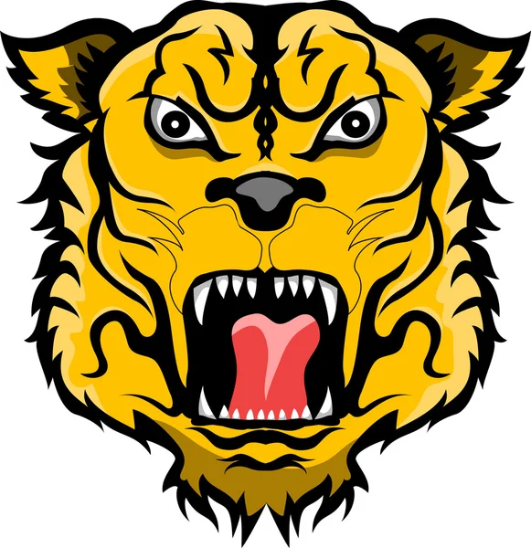 Tête de tigre tatouage tribal — Image vectorielle