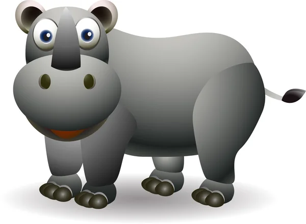Funny rhino cartoon — Stock Vector