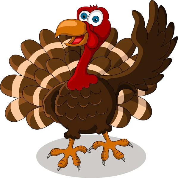 Cute turkey cartoon — Stock Vector