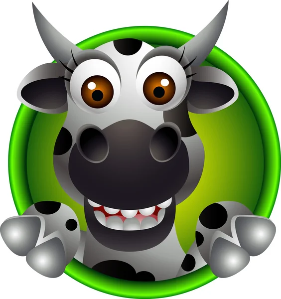 Głowa kreskówka krowa ładny — Wektor stockowy