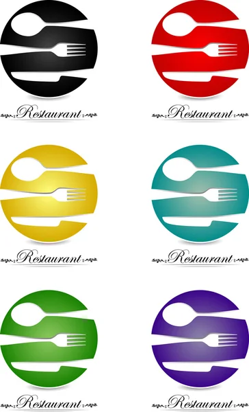 用 curtely 颜色餐厅菜单 — 图库矢量图片