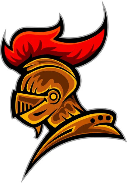 Head Spartan Trojan Mascot — Stock Vector