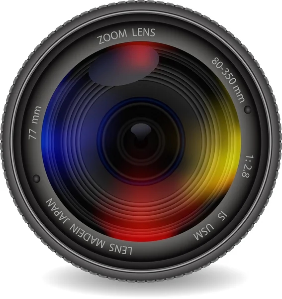 Kamera fotoğraf lens, vektör. — Stok Vektör