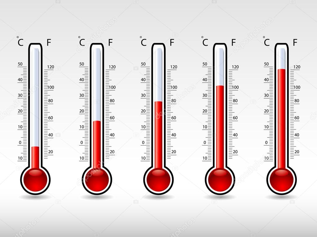 Thermometers at different levels