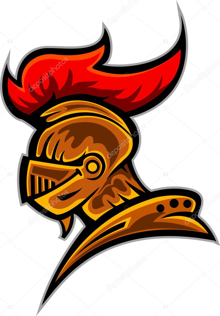 Head Spartan Trojan Mascot
