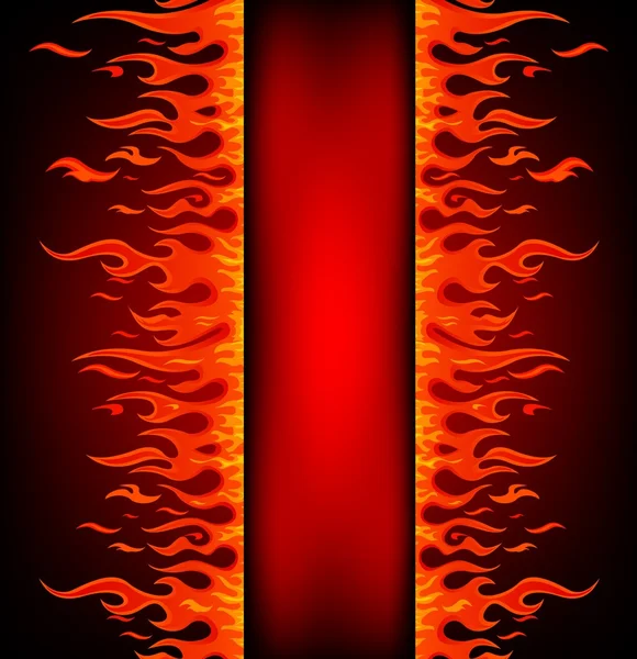 Fire stripe with free space for text — Stock Vector