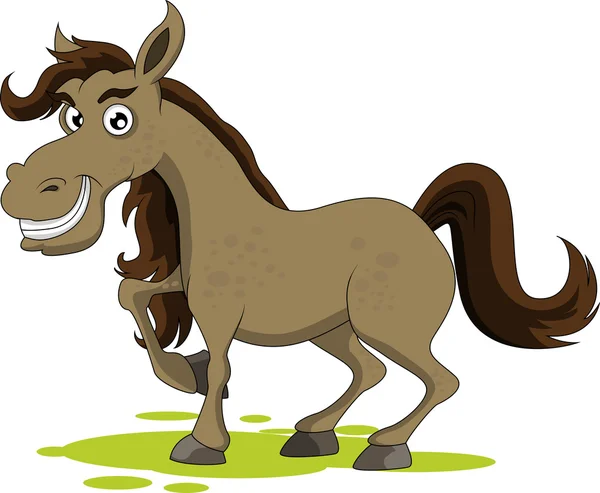 Lindo caballo sonriendo — Vector de stock