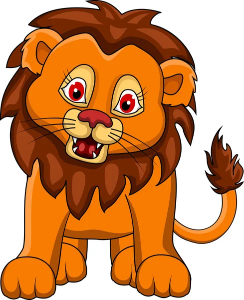 Desenhos animados de leão engraçado —  Vetores de Stock