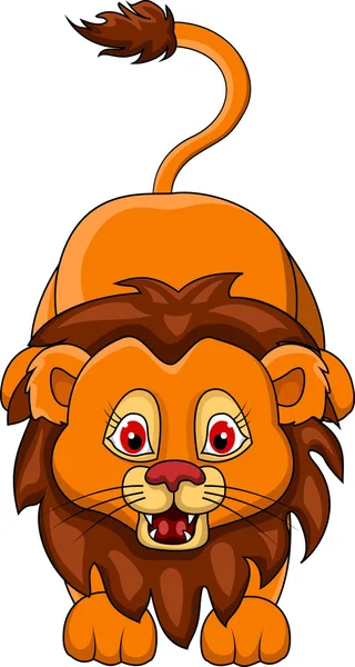 Drôle de dessin animé lion — Image vectorielle