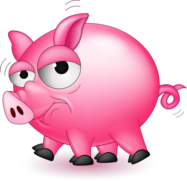 Dibujos animados de cerdo — Vector de stock