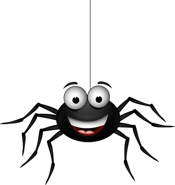 Araña negra — Vector de stock