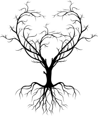 ağaç siluet withoout yaprak