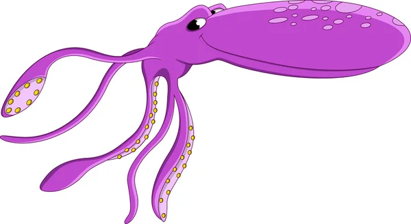 Carino calamaro cartone animato — Vettoriale Stock
