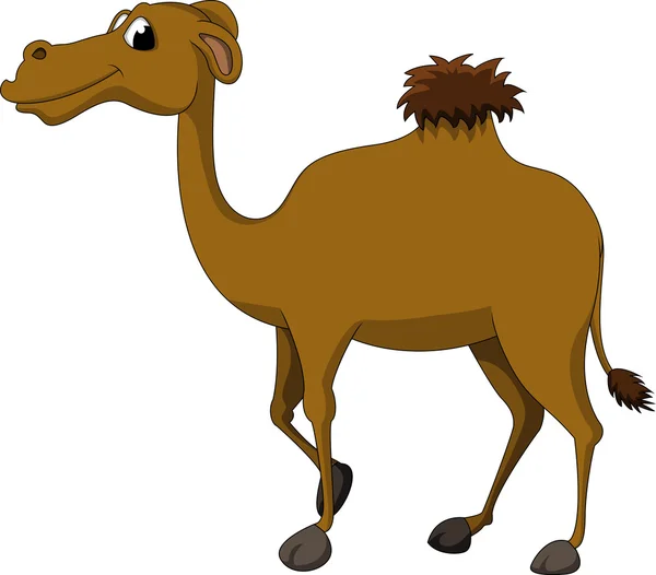 Lindo marrón camello de dibujos animados — Vector de stock