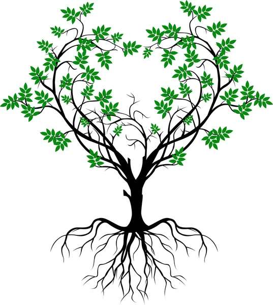 Silueta de árbol — Vector de stock