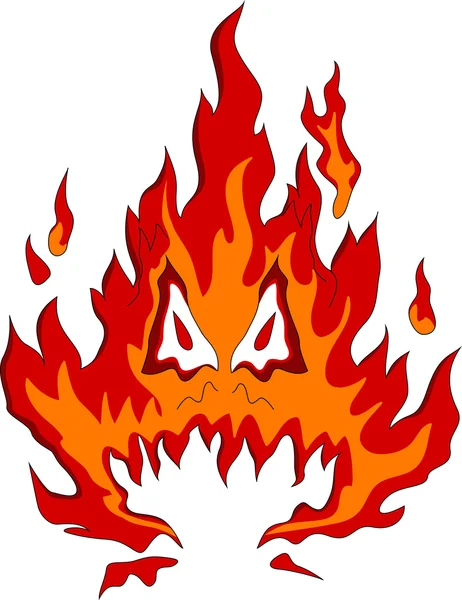 Feuer-Monster-Symbol — Stockvektor