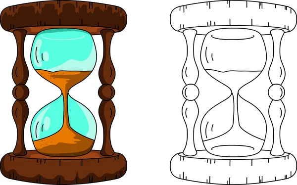 Vidrio de hora — Vector de stock