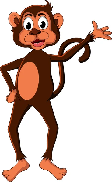 Süßer Affe Cartoon Ausdruck — Stockvektor