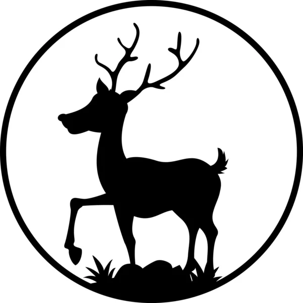 Niedliche Hirschsilhouette — Stockvektor
