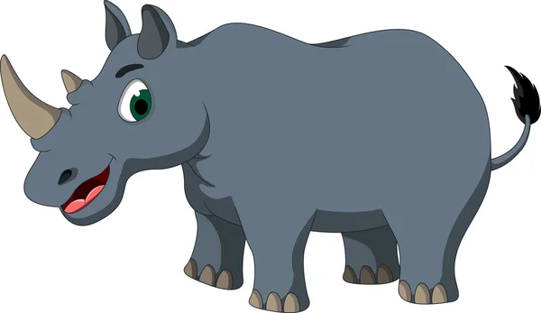 Mignon dessin animé rhino — Image vectorielle