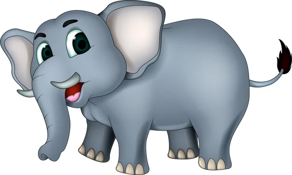 Mignon éléphant dessin animé — Image vectorielle