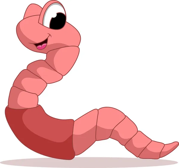 Cartoon worm — Stock Vector