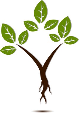 Ağaçlı vektör arkaplanı