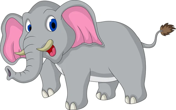 Leuke olifant cartoon — Stockvector