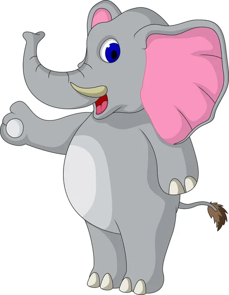 Милий слон мультфільм — стоковий вектор